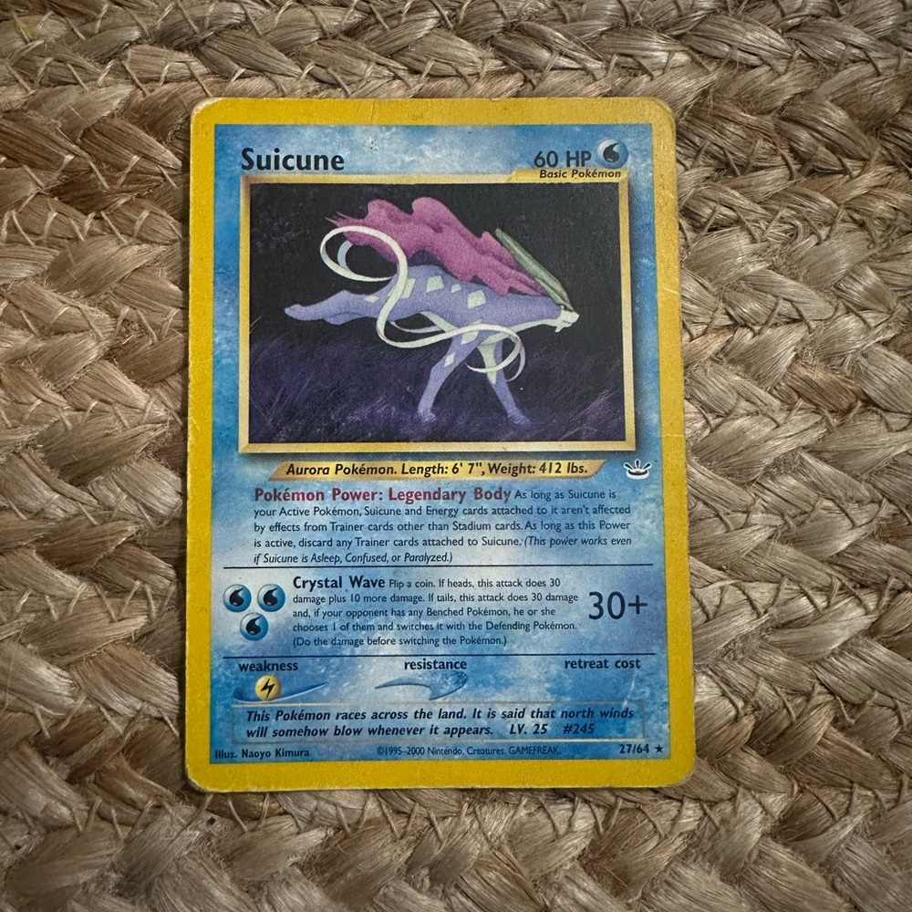 Pokemon 1st Edition Neo Revelation Suicune Non Holo 27/64 2001